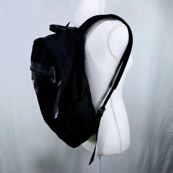 Giuseppe Zanotti Randy Technical Black + Silver Leather + Canvas Bag Backpack - Picture 14 of 16